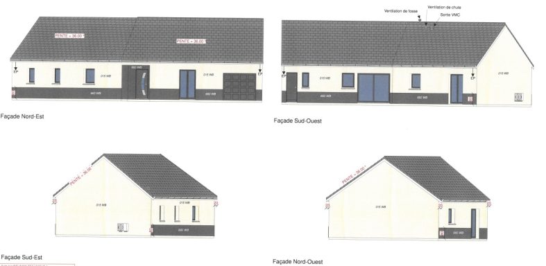 Maison plain-pied en V Maison plain-pied en V